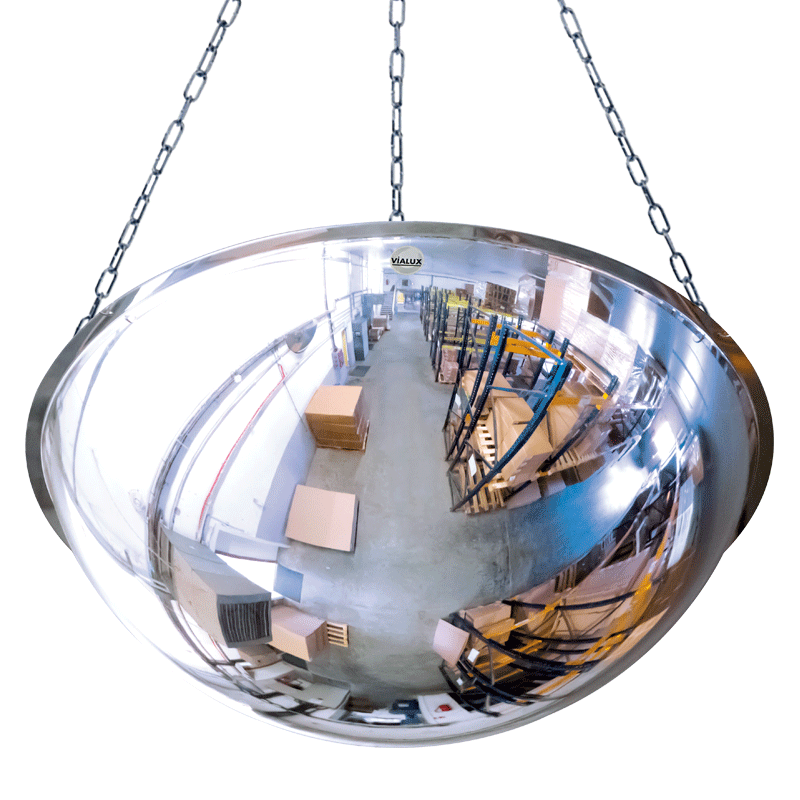 Espejo convexo de interior 1/2 esfera vertical