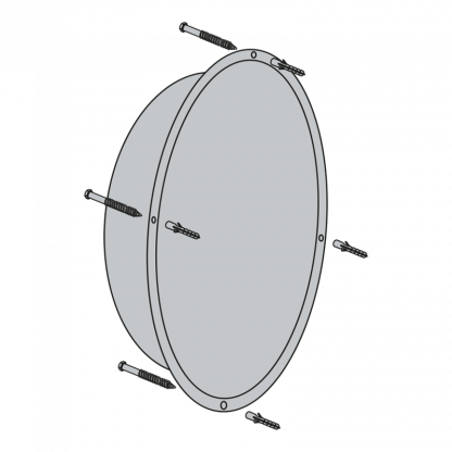 Espejo 1/2 esfera vertical